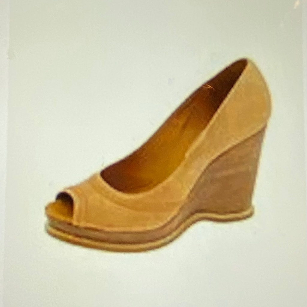Kors Michael Kors Newton Natural Oil Calf Leather Wedge, 7 1/2, New